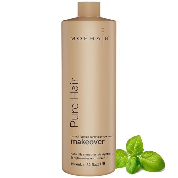 MOEHAIR Keratin Treatment, Formaldehyde-Free Protein Hair Repair, 32 Fl Oz | Replenishes And Rejuvenates, Frizz Control Makeover, Hair Detangler, Sulfate & Paraben-Free Repairs.