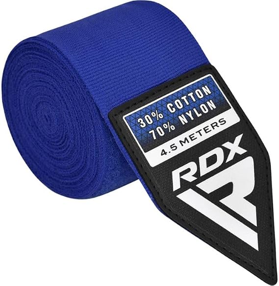 RDX Plus Boks El Bandajı Mavi 4.5 Metre Profesyonel Bilek ve El Destek Bandajı