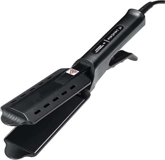 Four-Gear Ceramic Tourmaline Ionic Flat Iron Hair Straightener for Women Black (B)