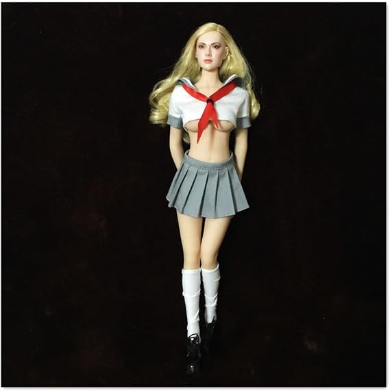 Pipigirl 1/6 Scale Figure Doll Clothes Set,School Dress,Outfit Costume for 12 Inch Female Action Figure for Phicen TBLeague 1/6 Female Seamless Action Figures(Only Clothes)