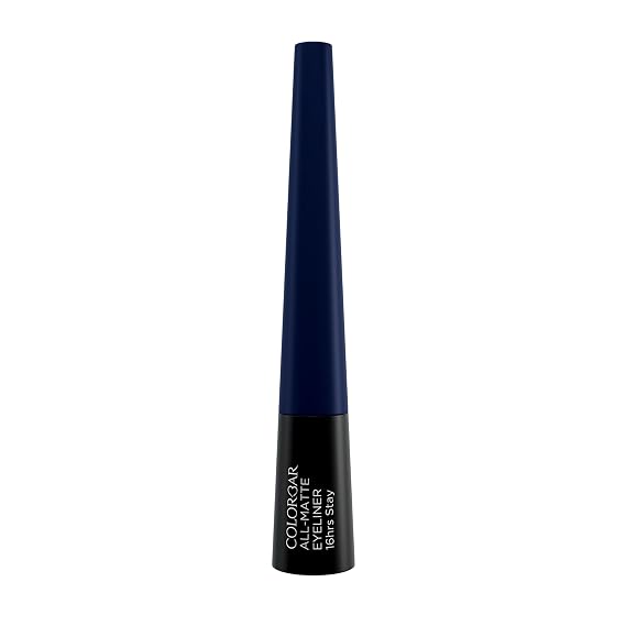 Colorbar Ultimate Eye Liner - Innovative Applicator - Long-Lasting Formula - Liquid Eyeliner Waterproof and Sweat-Proof - 003 Matte Blue - 0.08 oz
