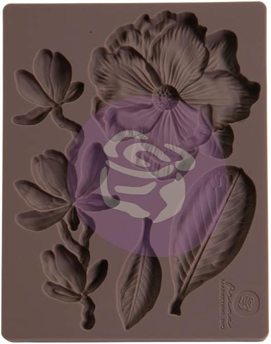 Prima Marketing Magnolia Rouge Collection Moulds-3.5"x4.5"x8mm 655350658298 for Funiture Dresser, Chocolate,Cake,Candy,Bakery,Soap,Polymer Clay, earthen Clay