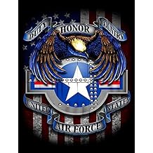 HONGJIE 5D DIY Diamond Painting by Number Kits Air Force 16X20 Inch for Adults and Kids, Round Full Drill Rhinestone Cross Stitch Mosaic Art for Home Wall Decoration and Gift Option.
