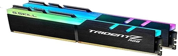 Kit Barrettes memoire 32Go (4x8Go) DIMM DDR4 G.Skill Trident Z RGB PC4-19200 (2400 Mhz) (Noir), F4-2400C15D-32GTZR