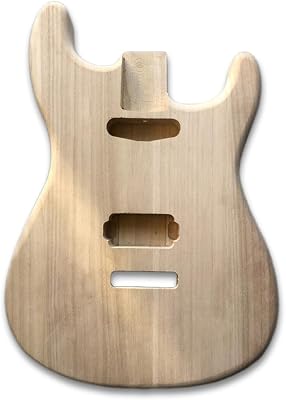 DIY Electric Guitar Body for Bulid Guitars - Paulownia Wood with Bridge Hole Bolt on Heel Unfinished