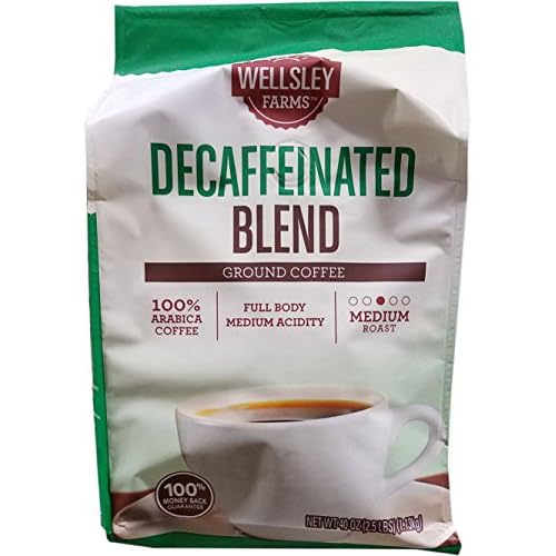 Wellsley Farms Decaffeinated Medium-Roast Ground Coffee, 40 Ounces