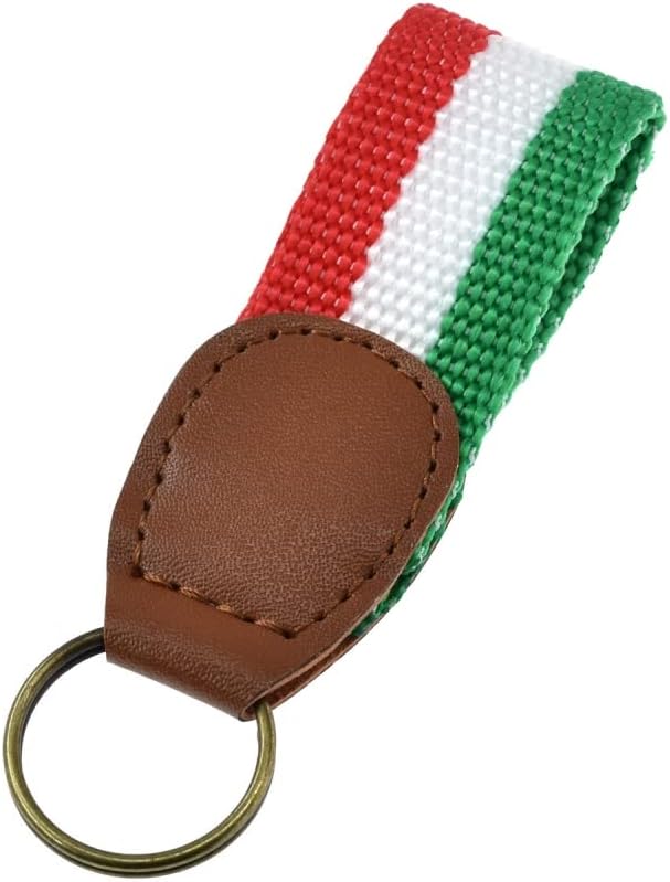 BDM Italy flag keychain, mexico flag keychain, soccer key holder, fabric ring for home or car, man and woman