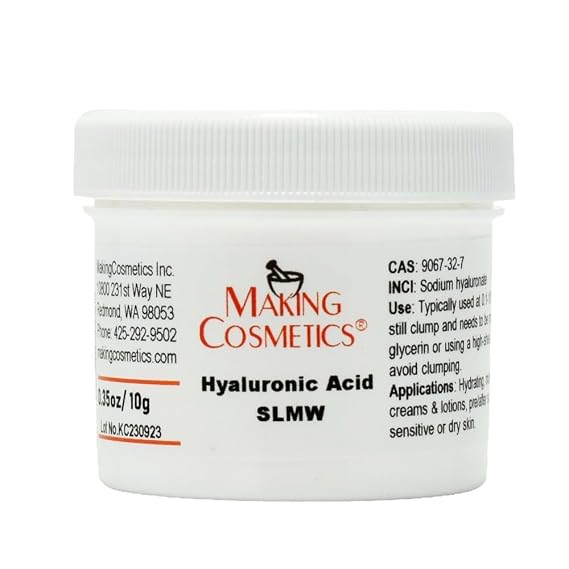 MakingCosmetics - Hyaluronic Acid (Super Low Molecular Weight) - 0.35oz / 10g - Cosmetic Ingredient