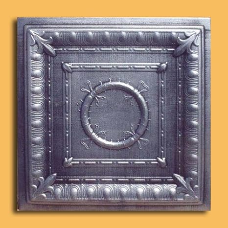 Ancona Silver Graphite (Foam) Ceiling Tile - Decorative Ceiling Tile Easy Glue up DIY