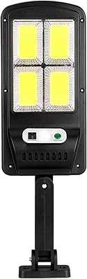 Solar Light Smart Sensor Street Light, Water Proof Illumination Human Body Induction Solar Street Light with Remote Control and Mounting Bracket