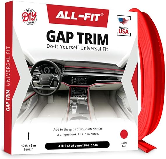 All-Fit Automotive Car Gap Filler Strip 10 Ft Red Trim Molding