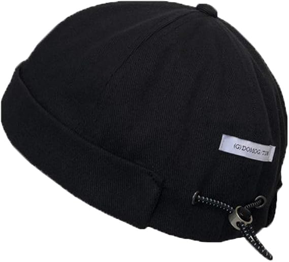 Docker Cap Brimless Hat for Men Women Beanie Rolled Cuff Retro Skullcap Miki Hat