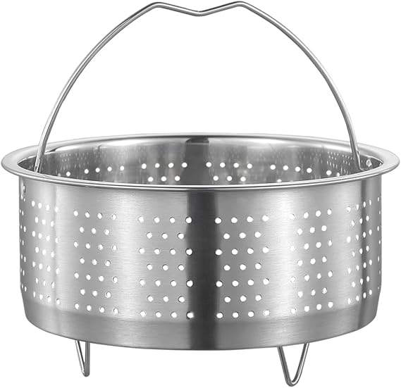 DOITOOL Stainless Steel Steamer Basket for Pot, 7.87inch/20cm Vegetable Steamer Basket Insert Steaming Rack with Handle, Vegetables Fruit Strainers and Colanders for Home Kitchen Cooking