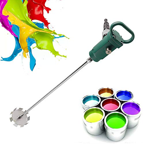 Pneumatic Paint Mixer 50-250L Automatic Pneumatic Mixer Stirrer 14PT Air Inlet Ink Coating Paint Mixing Tool Air Mixer Blender Agitator Machine 2500RPM