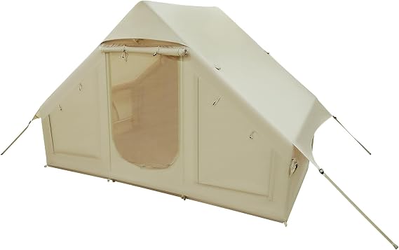 Inflatable Camping Tents | Blow up Tent with Hand Pump | Inflatable Tent 4 Season T-ent | Air Glamping Tents for Camping Adult 3-4 Person | with Doors & Mesh Windows | Storage Bag | 9.846.896.56FT