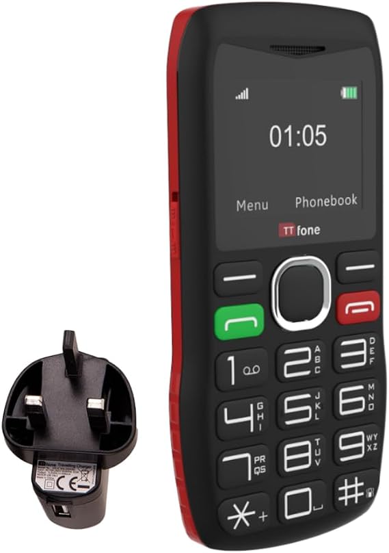 TTfone TT880 Easy-to-Use Mobile Phone for Seniors and Elderly - Large Button Phone with Emergency Assistance Button - Simple and Reliable Mobile Phone (with Mains Charger)