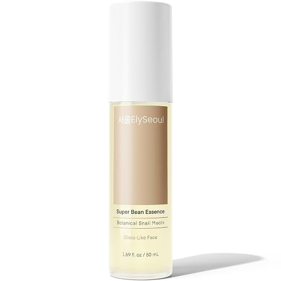 ElySeoul Bean Essence Face Repair Serum: Facial Hydrating & Glowing Botanical Snail Mucin for Glass-Like Skin from Korean Skincare, 1.69 fl. oz / 50mL