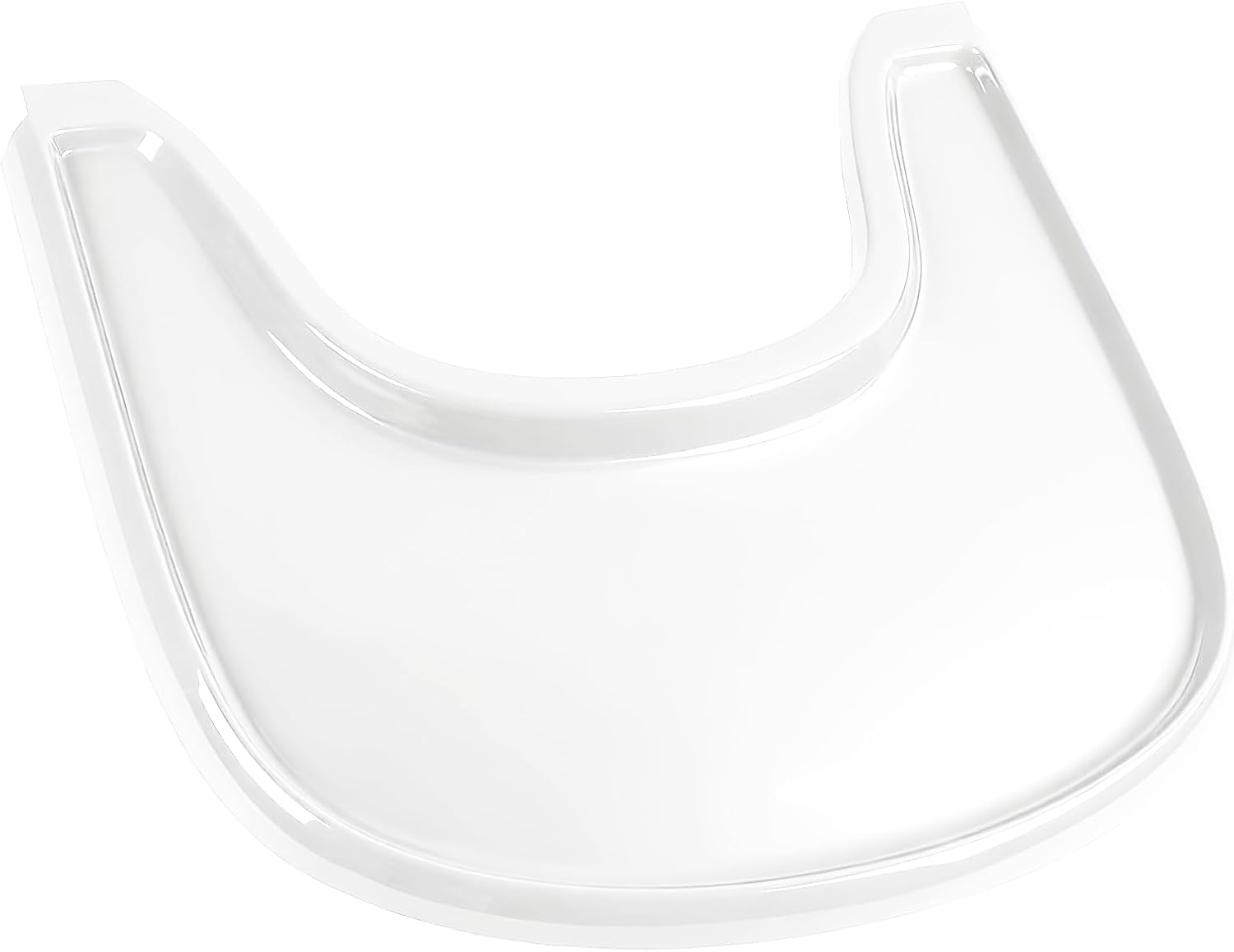 Tray Compatible with Stokke Tripp Trapp Chair, Smooth Surface and Strong Suction, 100% BPA-Free, High Chair Tray Accessories for Toddler 6-36 Months - White