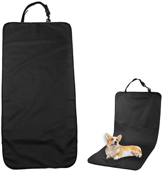 Dog Car Seat Cover, Waterproof Car Dog Seat Protectors, Universal Non-slip StainResistant & ScratchProof Pet Cover Car Protector Durable Washable Travel Accessories for SUVs, Vans(Black)
