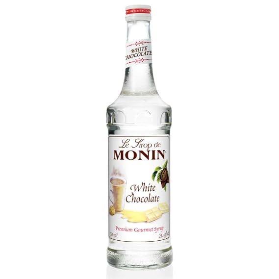 Monin - White Chocolate Syrup | Premium Syrup for Lattes, Mochas & More | Clean Label with No Artificial Flavors, No Artificial Preservatives (BPA-Free Glass Bottle, 750 ml)