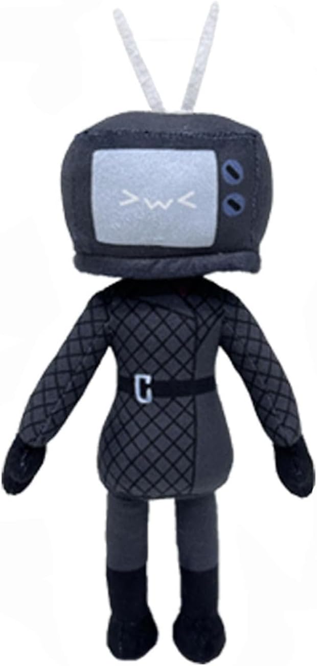 TV Woman Plush Toys Hot TV Animation Character Plushies Spamton Plush Stuffed Dolls for Kids and Fans Birthday Halloween Christmas, 11.8"