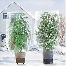 2 Pcs Plant Covers Freeze Protection, Plant Protection Film Cover, 59 X 39 In, Transparent Plant antifreeze Bag for Greenhouse, Reusable Winter Plant Protector Bag for Protect Trees From Cold Frost