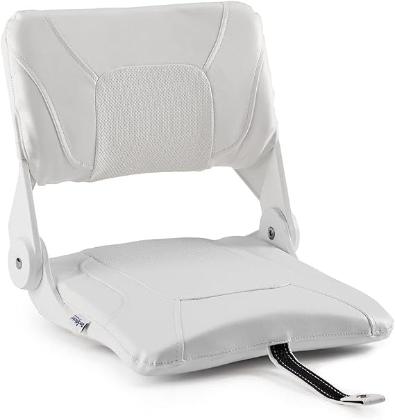 DeckMate Compact Folding Fishing Seat - White