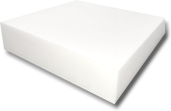 FoamTouch High Density Square Cut Upholstery Foam (3Pack) of 6'' x 24'' x 24'' Couch Cushion, Dining Chair Cushion, Wheelchair seat Cushion Replacement
