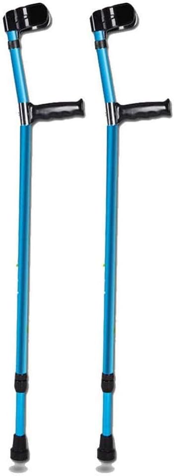 Forearm Crutches Made of Aluminum Alloy, Ergonomic, Heavy Duty for Standard and Adult 33.1 to 45.6 inches Comfortable on Wrist - Molded, Non Skid Replaceable Rubber Tips