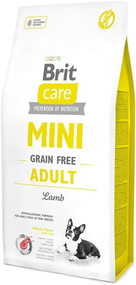 Brit Care Adult, Tiny Breed - For Adult Dogs, Grain-Free, Hypoallergenic Lamb Dry Food, 2 kg