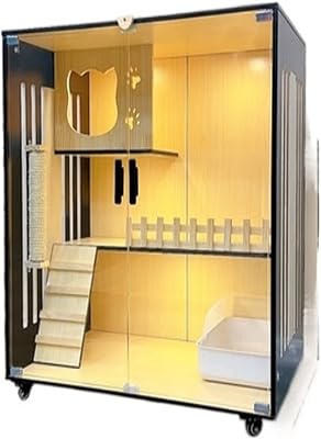 VSULZVNU Cat House Cat Cage Villa Home Cat Cage Indoor Cat Cabinet Cat House Cat House Cat Villa Luxury Large Double-Storey Cat Villa Cat Villa