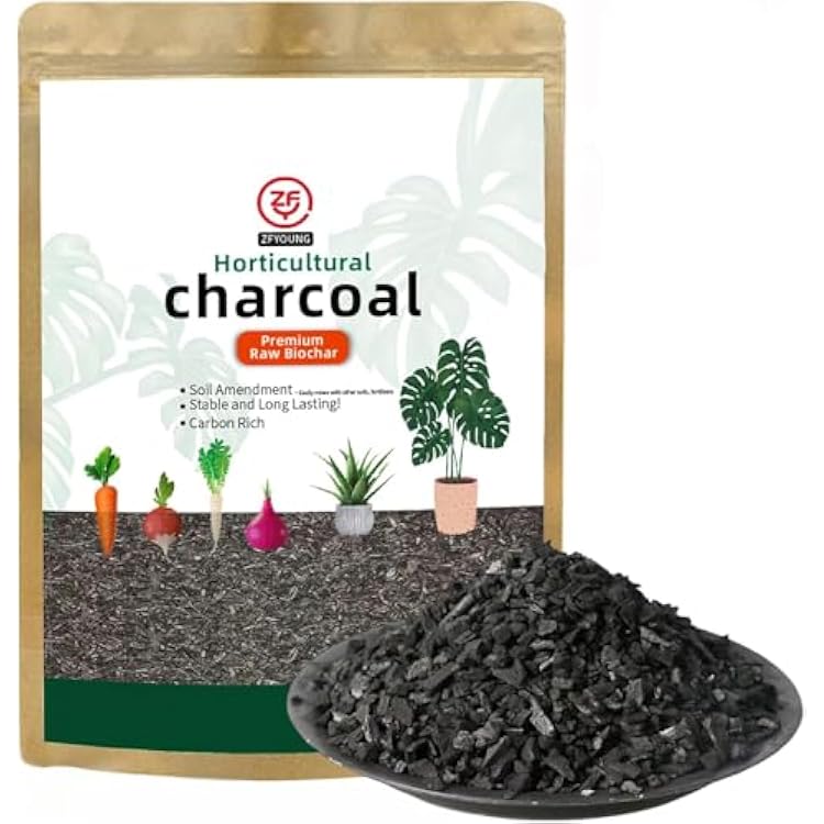 Organic Activated Charcoal for Garden - Garden Organic Horticultural Charcoal and Greenhouse Made from By-Products Pure Hardwood for Growing and Gardening Plants 300g Bags
