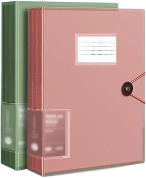 Files Folder 2 Pcs A4 Data Book Folder Transparent Insert Multi-Layer File Folder Loose-Leaf Sorting and Organizing Folder 80 Pages File Storage Folder Files Organizer (Color : B)