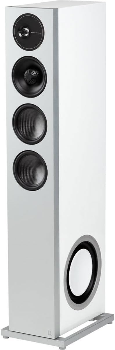 Definitive Technology D17 Demand Series Modern High-Performance 3-Way Tower Speaker (Left-Channel) - Single, White | Dual 10 Passive Bass Radiators