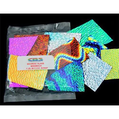 1lb. CBS Dichroic Glass Jewelry Pack Standard Black 96 COE