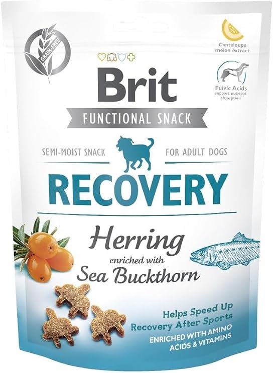 Brit Care Functional Snack to Accelerate Wound Healing, Grain Free, Herring Fish And False Needle, Functional Adult Dog Award, 150 g
