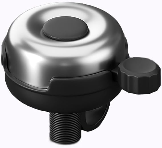 Bike Bell for Trek emonda SLR RSL h1 2019, Bicycle Bell with Clear and Loud Sound, Bike Bicycle Bell Sturdy and Compact, Bike Ring Bell, Bike Accessories Bike Parts,B Silver