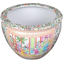 Chinese Rose Medallion Planters 10 in