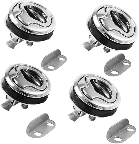 Boat Latches 2" Pull Slam Latch, Marine Hatch Latch for Boat Yacht Latch RV Deck Door(Silver)