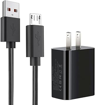 USB Mirco Headphones Charger Replacement for ZIHNIC, Soundcore Life Q20, iJoy Old Version, MUSICOZY, TUINYO, OneOdio A70, A11, MIDOLA, Gorsun Wireless Bluetooth Headphones Charging Cable Cord(Black)