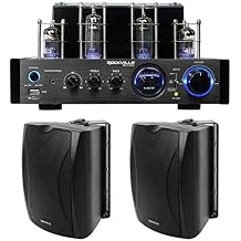 Rockville BluTube LED Tube Amplifier Home Bluetooth Receiver+(2) 6.5" Speakers