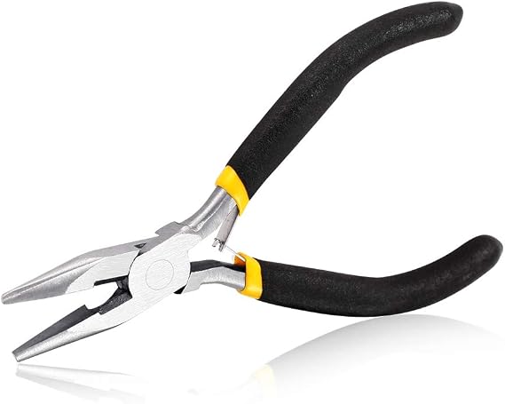 SPEEDWOX Chain Nose Pliers Long Nose Pliers 5 Inches Mini Wire Cutter for Hard to Reach Confined Areas Smooth Jaws Beading Work Hobby Jewelry Making Repairing Tools