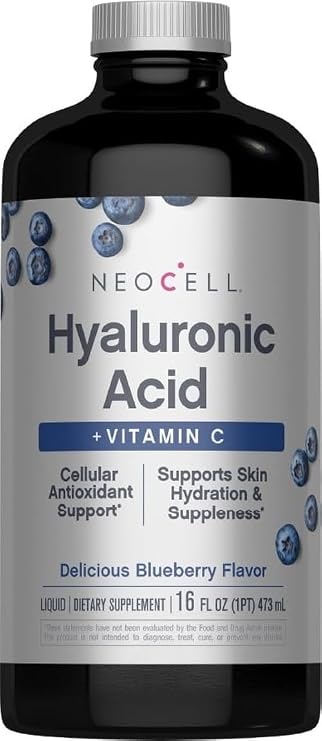 NeoCell Liquid Hyaluronic Acid | 16 fl oz | with Vitamin C | Skin Hydration