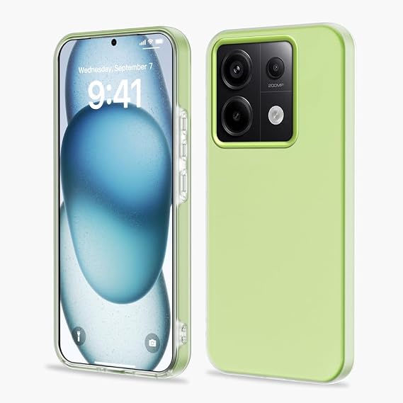 YUXING Case for Xiaomi Redmi Note 13 Pro 5G/Poco X6 5G - Shockproof Mobile Phone Case Made of PC & TPU Matte Anti-Fingerprint Finish Scratch-Resistant Stylish Design for Office Everyday Use Handyhülle aus PC & TPU Mattes Anti-Fingerabdruck Finish Kratzfest Stilvolles Design für Büro Alltag & Pendeln(Grün)