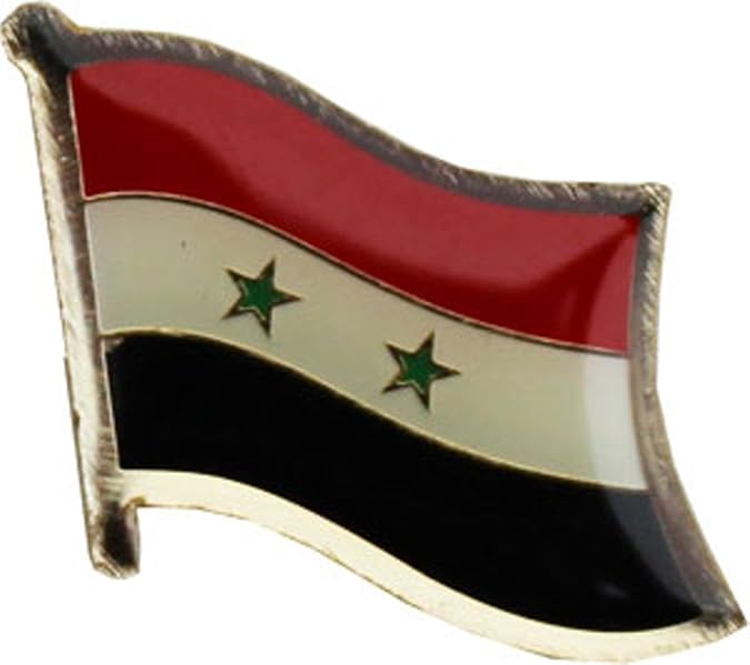 Syria (1980-2024) Flag Die-struck Metal Single Lapel Pin with Butterfly Closure