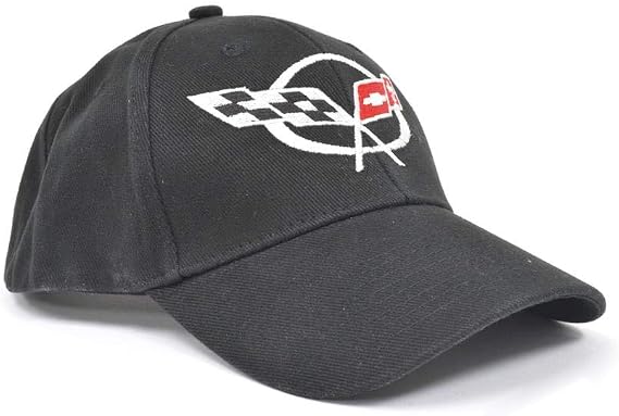 Corvette Hat- C5 Logo Black Cloth Velcro Closure