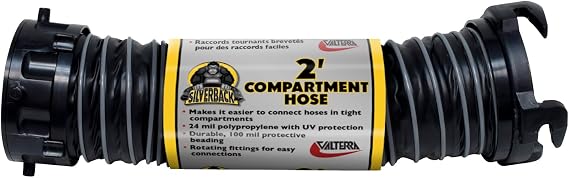Valterra Go Power! Valterra D04-0602 2' Silverback Compartment Hose, Gray/Black