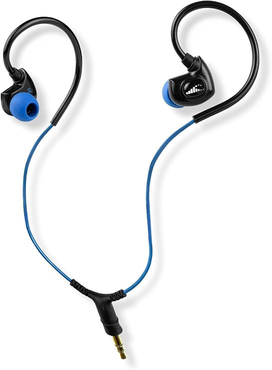 H2O Audio Surge SX10 Waterproof IPX8 Headphones (Short Cord Design), in-Ear Noise Cancelling Earbuds for Swimming, Running, Sports Lightweight, Secure Fit, Dynamic Bass, Memory Foam Tips