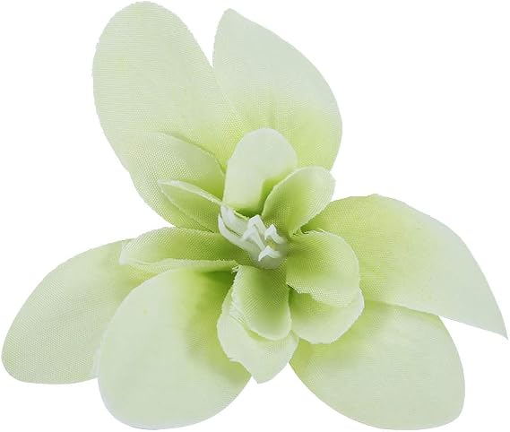 Artificial Flower Head, Mini Flower Heads, Faux Flower Heads, 10Pcs Artificial Orchid Fake Flowers Simulate Floral Mini Wreath Accessories for Wedding Bridal Wreath Decoration (Green)