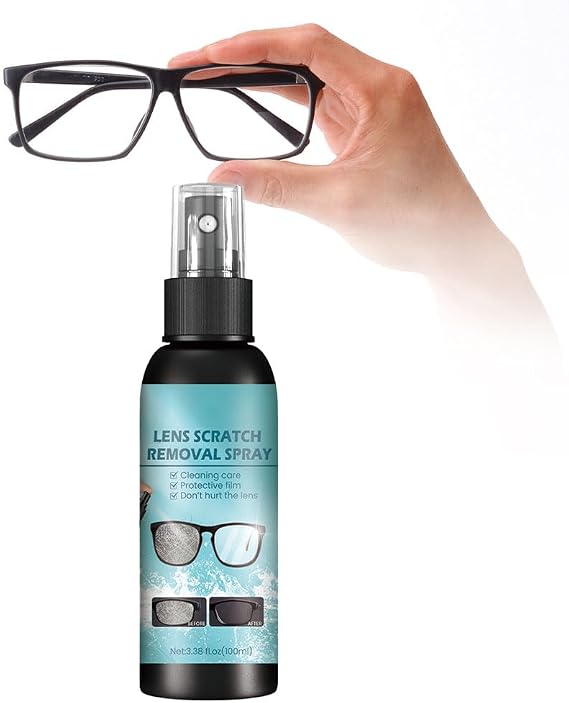 Eyeglass Scratch Remover Spray, Lens Scratch Repair & Cleaner Kit, Glasses Scratch Remover for Lenses, Sunglasses Scratch Repair for Anti-Reflective & Prescription Lenses (3) (1pcs)